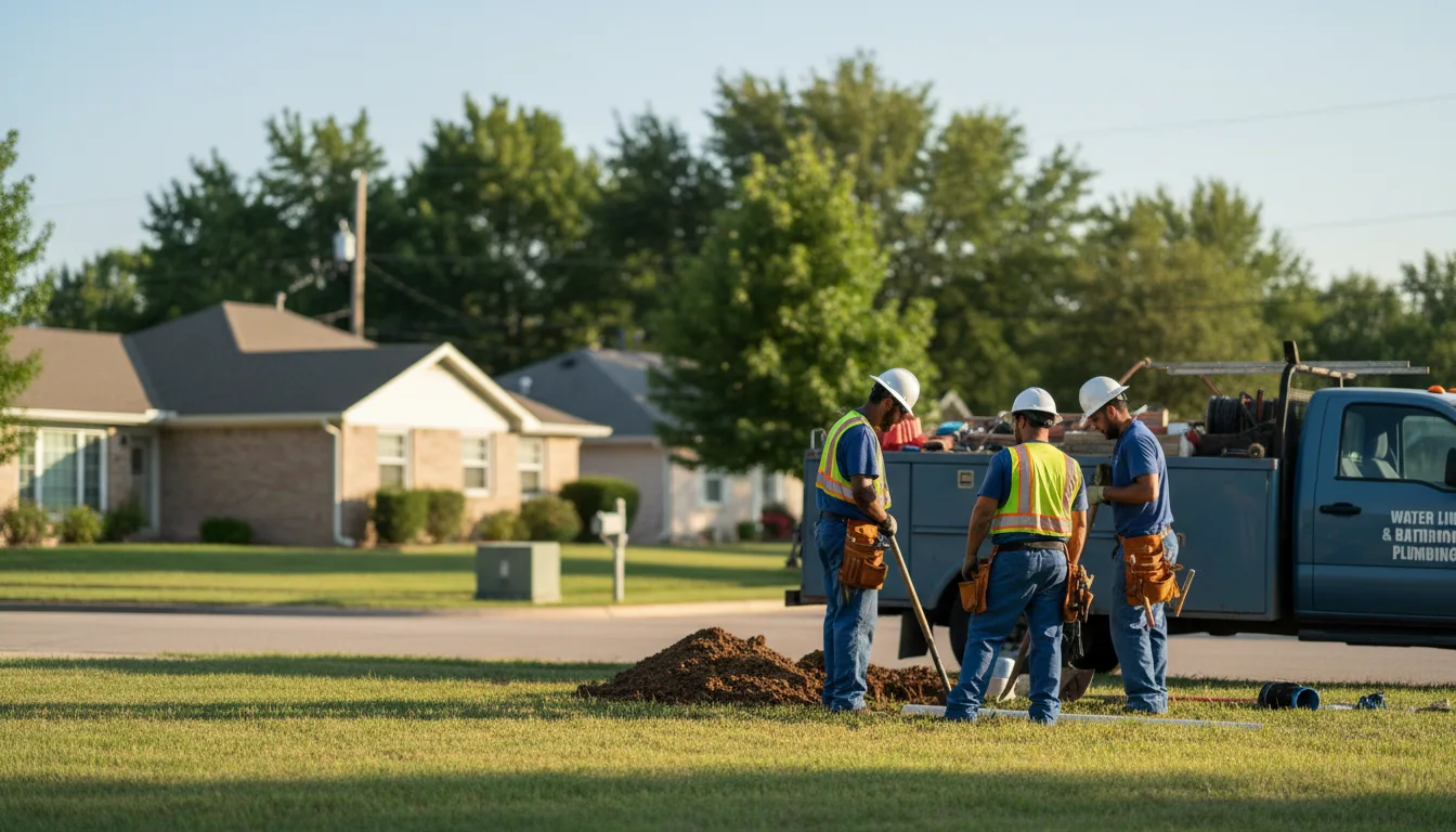 Residential water line and bathroom plumbing service in Lane, SD